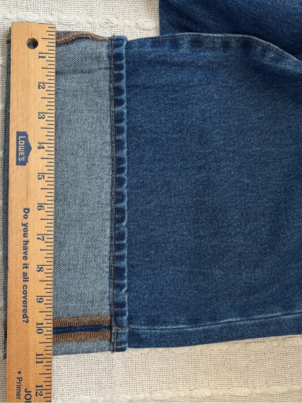 Talbots Loft Wide Leg Cropped Jeans Cuffed Hem High Rise Size 12 Cotton Relaxed - Picture 11 of 13